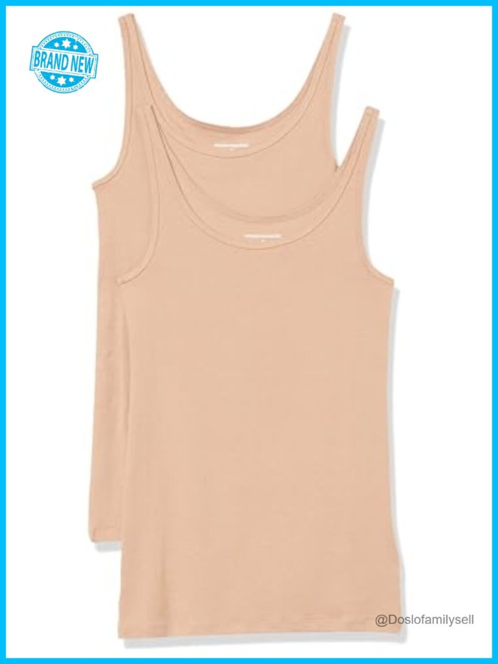Slim-Fit Thin Strap Tank Top Pack of 2 Cotton Modal
